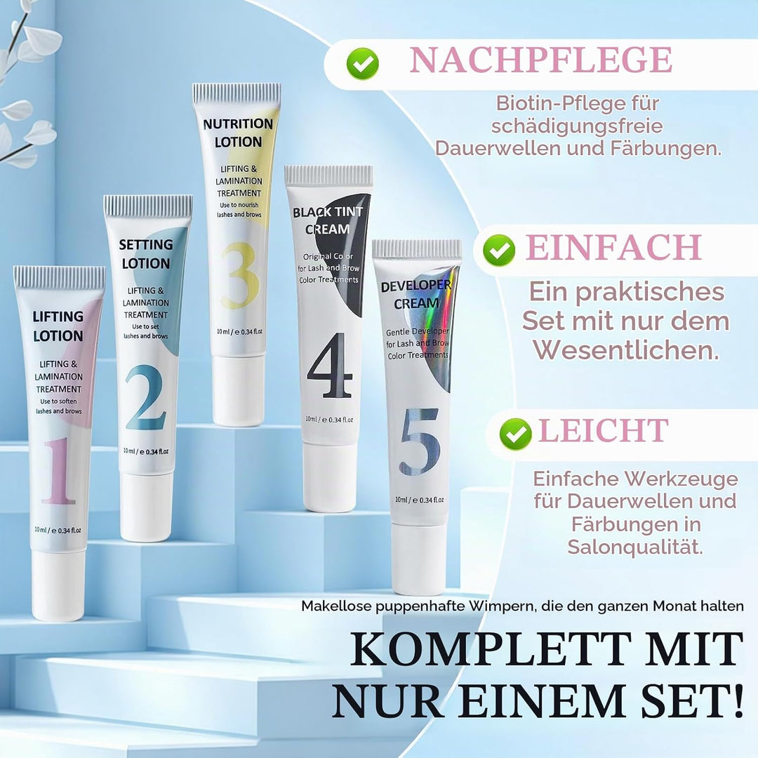 Wimpernlifting Set mit Farbe Schwarz, Wimpern Lifting Set&amp; Brow Lifting Set, 2-in-1 Wimpernlifting S