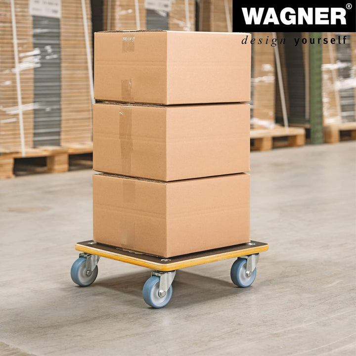 Wagner Transporthilfe MM 1340 I 38 x 38 x 11 cm - Tragkraft 300 kg ideal für schwer beladene Kisten,