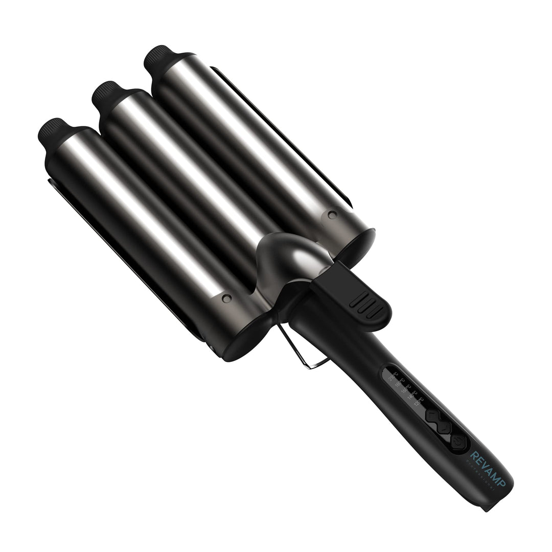 Revamp Progloss Boho Beach Waver XL – 38-mm-Waver mit 3 Fässern für geschmeidige, grosse Beach-Welle