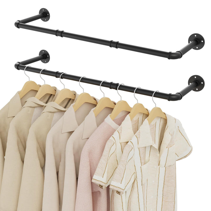 100cm Kleiderstange Industrial, Kleiderständer Wandmontage, Offener Kleiderschrank, Kleiderstangen f