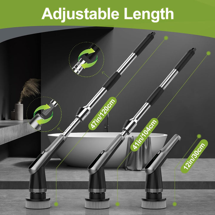 Elektrische Reinigungsbürste, Electric Cleaning Brush mit 7 Wechselbürsten, IPX7 wasserdichte Putzbü
