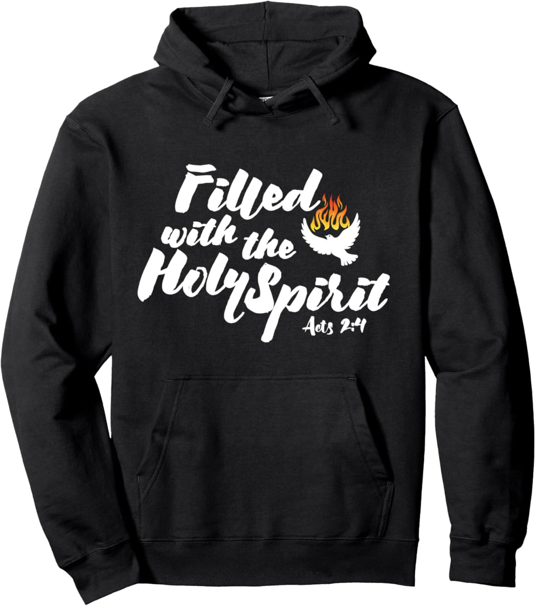 Zungen der Feuerflamme Holy Spirit Acts Pfingsttaube Pullover Hoodie