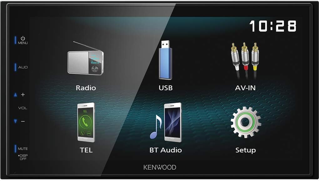Kenwood DMX120BT Digital Media Receiver mit 17,3 cm Hochglanz-Touchpanel, Bluetooth, Android USB-Mir