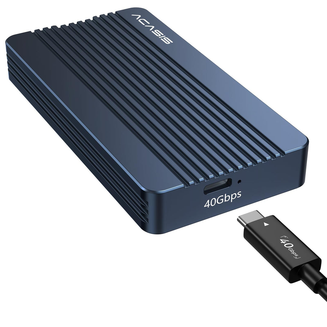 Acasis M2 NVMe SSD-Gehäuse 40 Gbit/s USB C Aluminium NVMe Gehäuse PCIe 2280 M-Key (B+M Key) Solid St