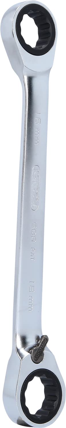 KS Tools 503.4577 GEARplus Doppel-Ratschenringschlüssel umschaltbar 16x18mm, 16x18mm