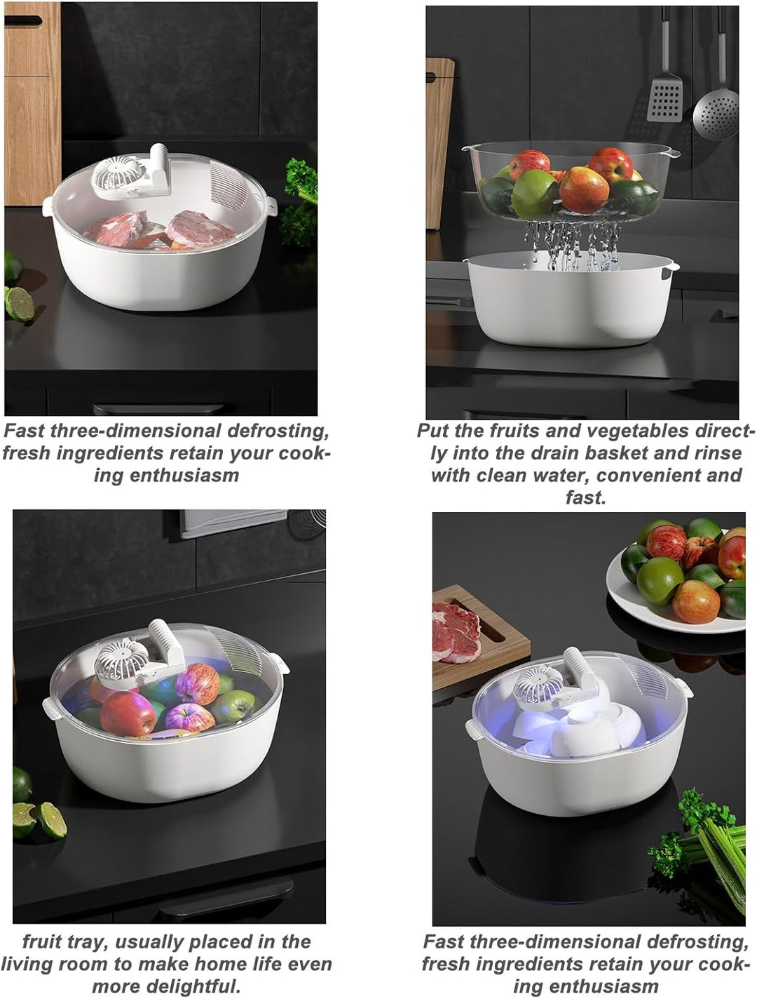 Auftauschale für Gefrorenes Fleisch, Schnelles und Sicheres Auftauen von Lebensmitteln, Grosse UV-Au