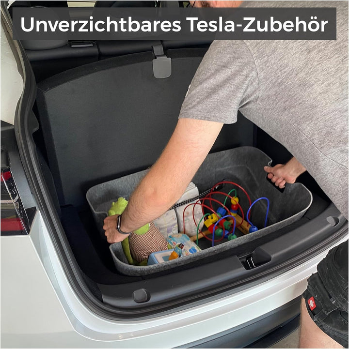 VLOX Tesla Model Y Organizer Aufbewahrungsbox Zubehör Kofferraum Trunk und Frunk Set Frunk + Trunk S