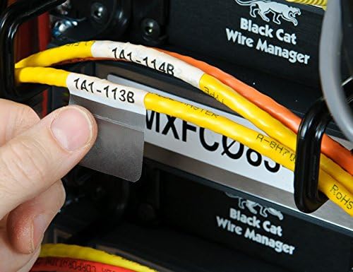 Brady, M21-750-427, Vinyl, Schwarz auf WeissTransparent, 19,05mm x 4,26m, max. Kabeldurchmesser: 3,2