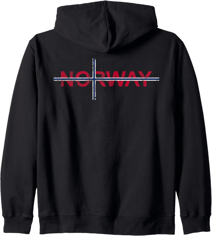 Norway Norwegen Flagge Skandinavien Reise Urlaub Norwegisch Kapuzenjacke