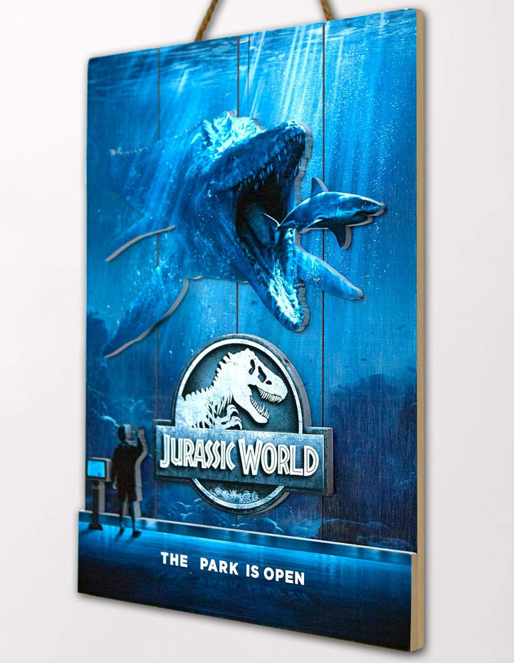 Doctor Collector Jurassic World Mossa Wooden Poster