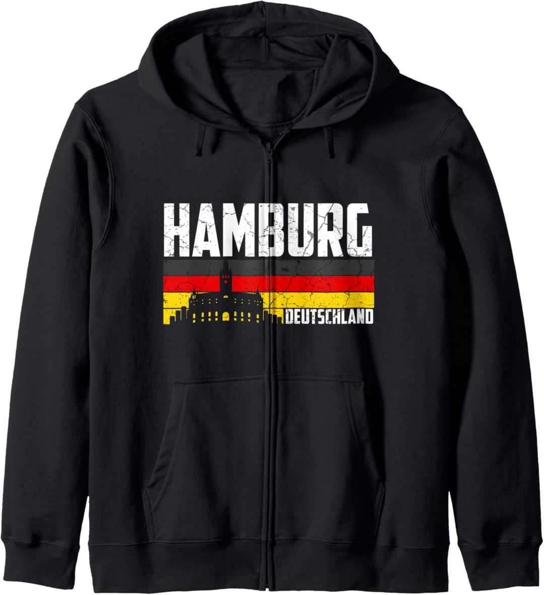 Mein Hamburg Skyline Deutschland Heimat Stadt Souvenir Kapuzenjacke