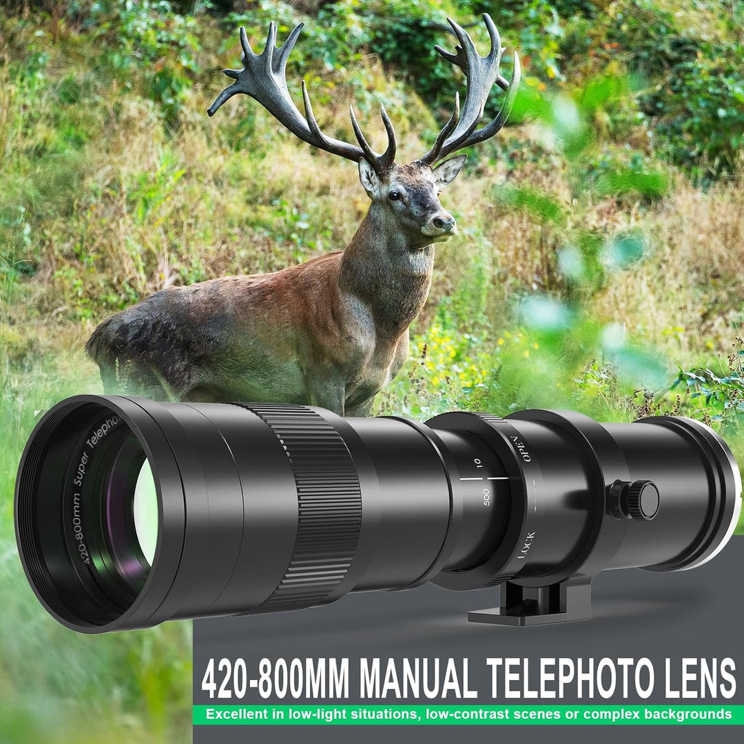 lightdow 420–800mmF8.3 Teleobjektiv für Nikon, F Objektiv Manuelles (MF) Telezoomobjektiv für Nikon