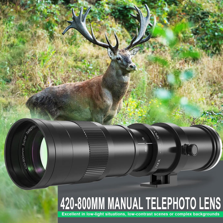 lightdow 420–800mmF8.3 Teleobjektiv für Nikon, F Objektiv Manuelles (MF) Telezoomobjektiv für Nikon