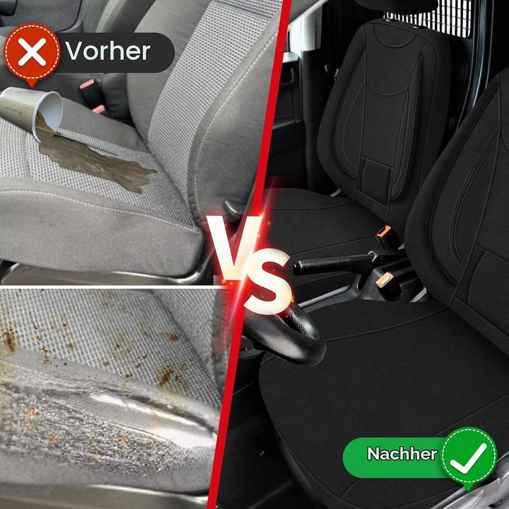 Sitzbezüge Auto für 2011-2021 VW Caddy 4, Autositzbezüge Auto-Sitzschoner Schonbezüge Sitzauflagen S