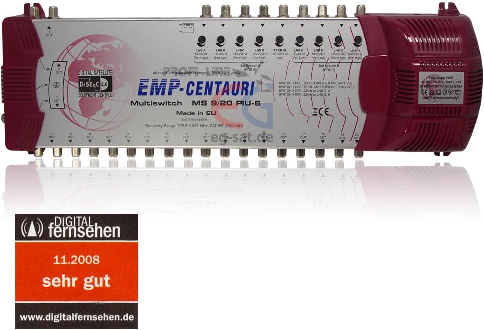 EMP MS9/20-PIU DiSEqC Multischalter 9/20 mit Netzteil