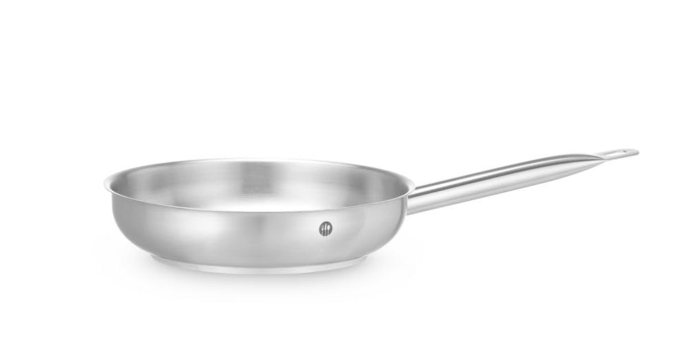 HENDI Bratpfanne, Ohne Deckel, mit hochglanzpoliertem, verstärktem Rand, Stabile, mehrfach punktgesc