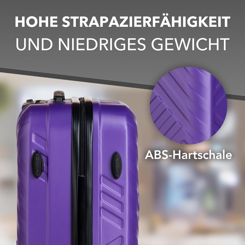 Xonic Design Reisekoffer - Hartschalen-Koffer mit 360° Leichtlauf-Rollen - hochwertiger Trolley mit