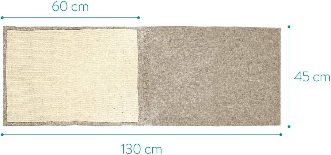 Navaris Katzen Kratzmatte Kratzschutz Sofa - Sisal Kratzteppich 130 x 45 cm für Katze - Couch Katzen