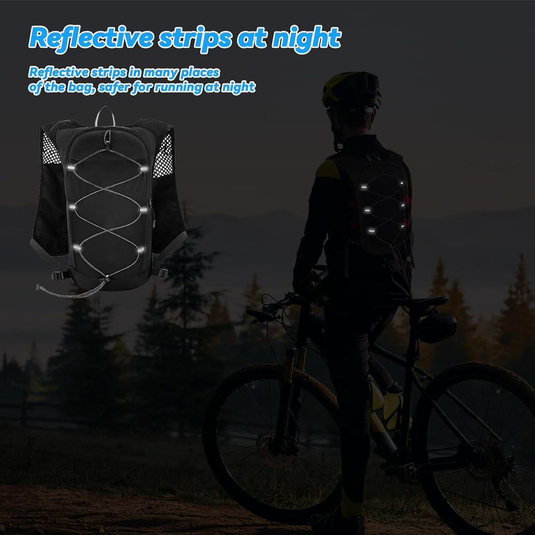 Gewichtsweste, Laufweste Damen Herren mit 2L Trinkrucksack und 500ml Wasserflasche, Laufrucksack mit
