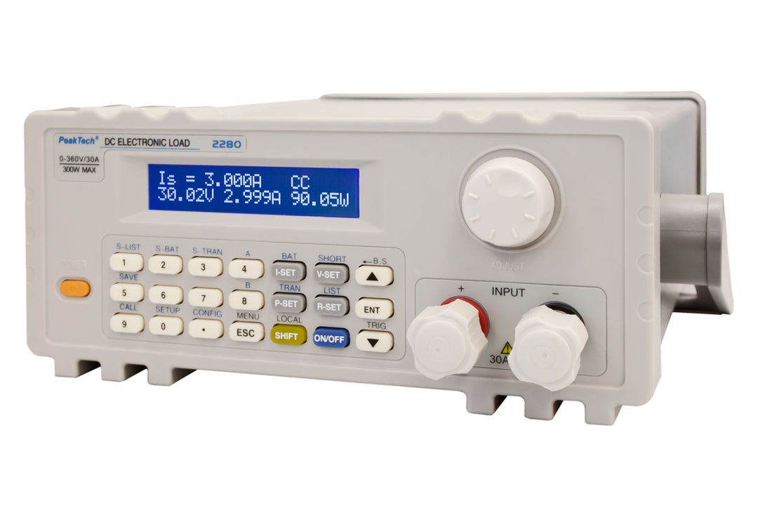PeakTech 2280 – Programmierbare DC-Elektronische Last 300W mit genauem LCD-Display, USB-to-COM Adapt