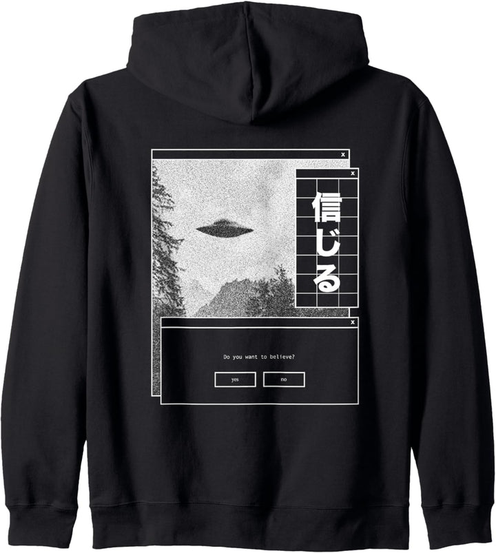 UFO Vaporwave Aesthetic | Japanisch 80s Synthwave | Japan Kapuzenjacke