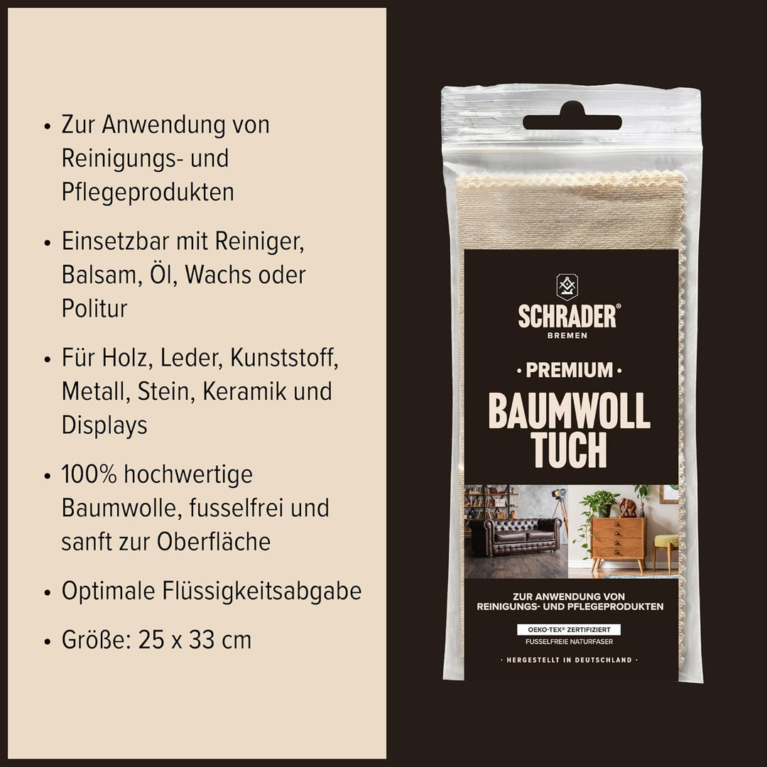 Schrader Reitsport Lederpflege - Pflegeset für strapazierte Reitkleidung und Reitzubehör - Lederrein