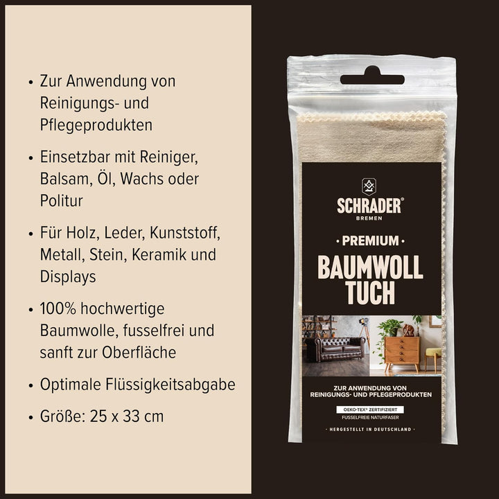 Schrader Reitsport Lederpflege - Pflegeset für strapazierte Reitkleidung und Reitzubehör - Lederrein