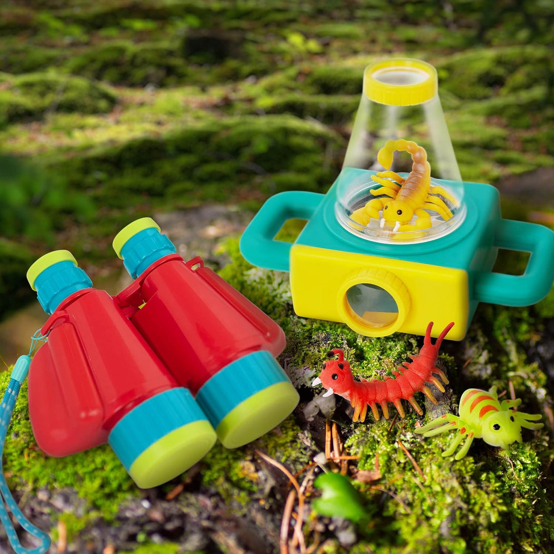 B. toys - Mini-Ferngläser - Kinder-Feldstecher - Rotes Spiel Ferngläser - Spielplatz & Gartenspielze