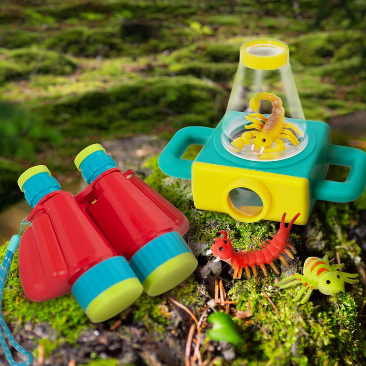 B. toys - Mini-Ferngläser - Kinder-Feldstecher - Rotes Spiel Ferngläser - Spielplatz & Gartenspielze