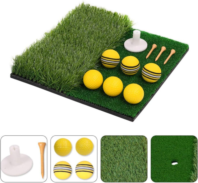 BESPORTBLE Minigolf Für Zuhause Zubehör Schlagmatte Gummi T- Halter für Indoor Outdoor Chipping Übun