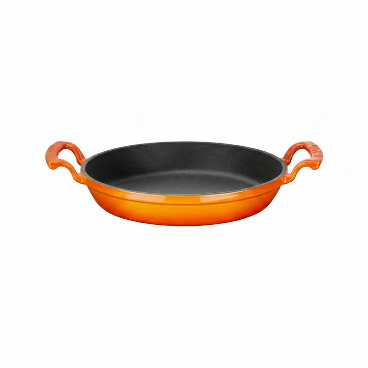 Lava Cast Round Frying Cast Iron Solid Double Handle Diameter(Ø)20cm. Orange Ø 20cm Orange, Ø 20cm O