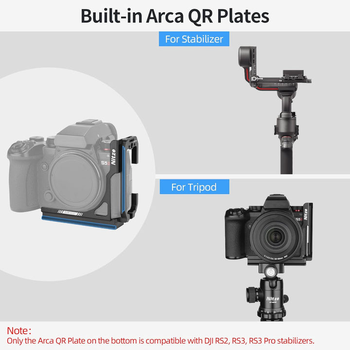Nitze S5 II L Halterung für Panasonic LUMIX S5 II Kamera, S5 II L Bracket mit Arca Swiss Schnellwech