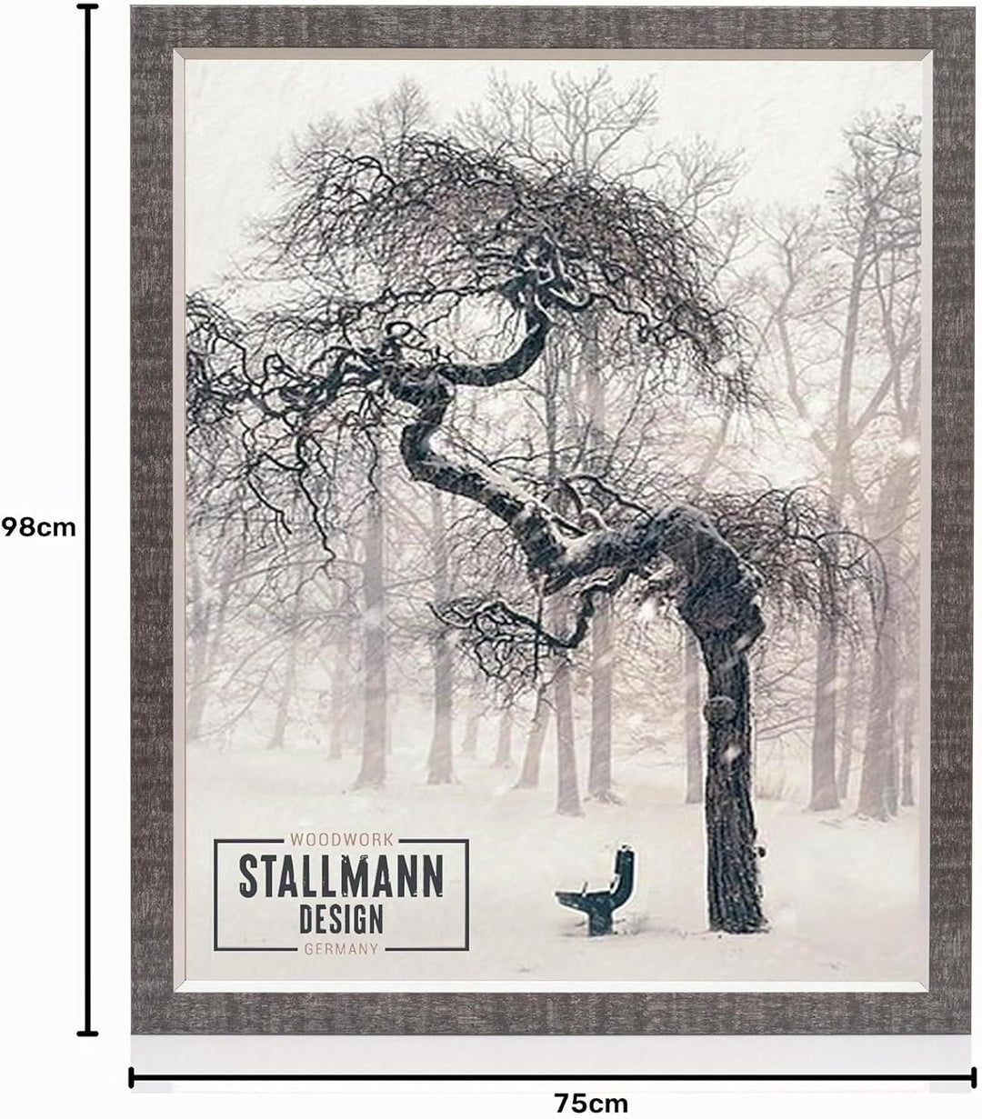 Stallmann Design Bilderrahmen my Frames 75x98 cm schwarz gewischt Rahmen fuer Dina 4 und 60 andere F