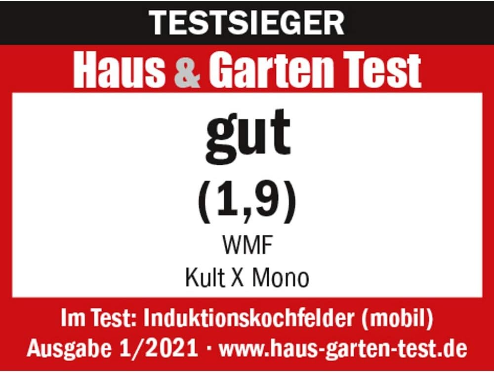 WMF Kult X Einzel- Induktionskochfeld, Kochplatte bis 28 cm, 1 Kochfeld, 8 Stufen, Topferkennung, To