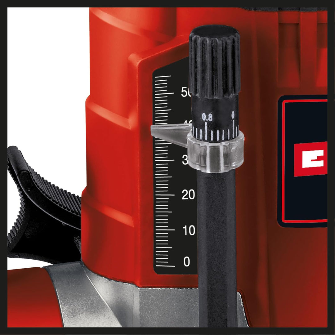 Einhell Oberfräse TC-RO 1155 E (1100 W, Ø 6 und 8 mm, Drehzahlregelung, Parallelanschlag, Absaugadap