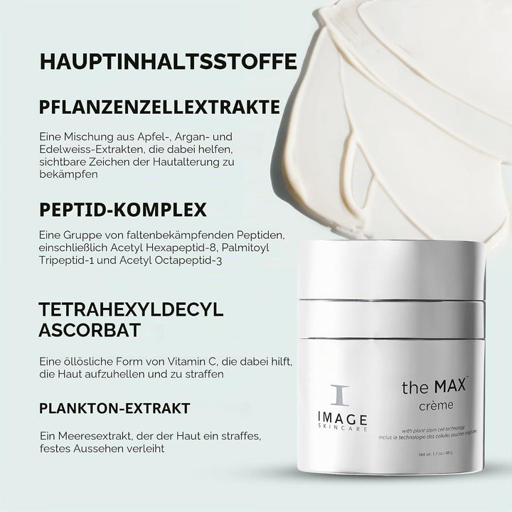 Anti Aging Gesichtscreme - Image Skincare The Max Crème 48g – Anti Falten Feuchtigkeitscreme – Für t