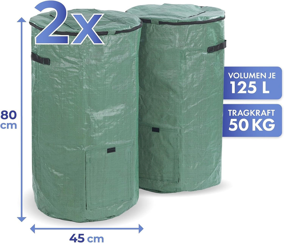 Maximex Komposter, 2er-Set, Sammelstelle für Bioabfälle, zum Herstellen von Humus, mit Klappfenster