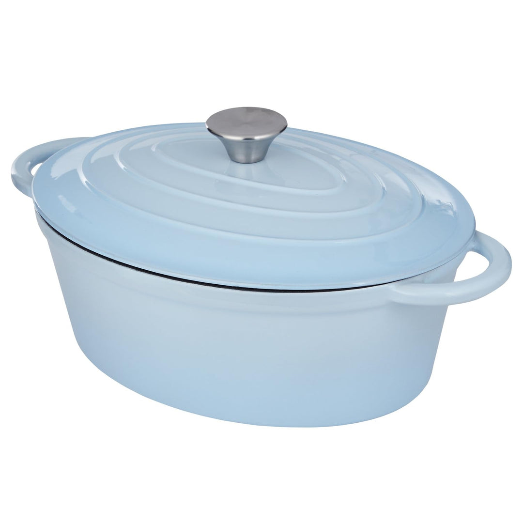 BUTLERS Topf 4,15 l 23 x 37 cm Gusseisen Emaille - HOT IRON - Schmortopf mit Deckel | Backofenfest &
