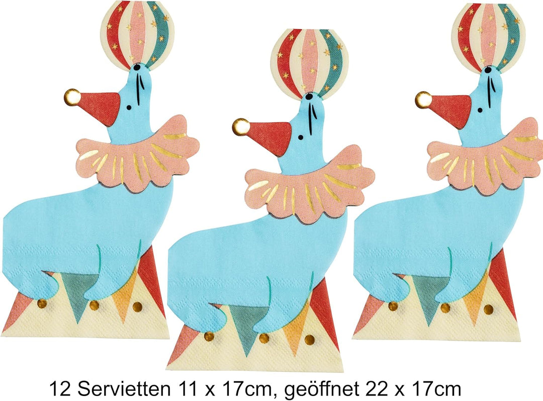 42 Teile Geschirrset Zirkus Party-Geschirr Set Circus Teller Becher Cake Topper Geburtstag Mädchen J