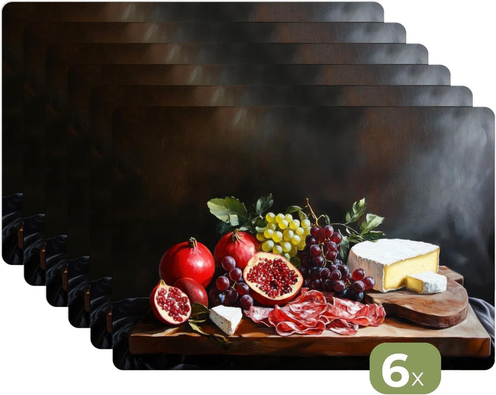 KitchenYeah© Platzsets Abwaschbar 6-Teilig 45x30 cm Tischsets Platzdeckchen rutschfeste Platzset Unt