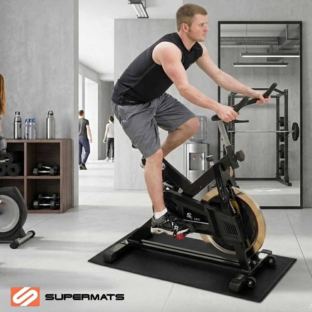 Supermats Strapazierfähige Ausrüstungsmatte, 20 GS, Innenräder, Heimtrainer und Stepper, 60,96 x 116