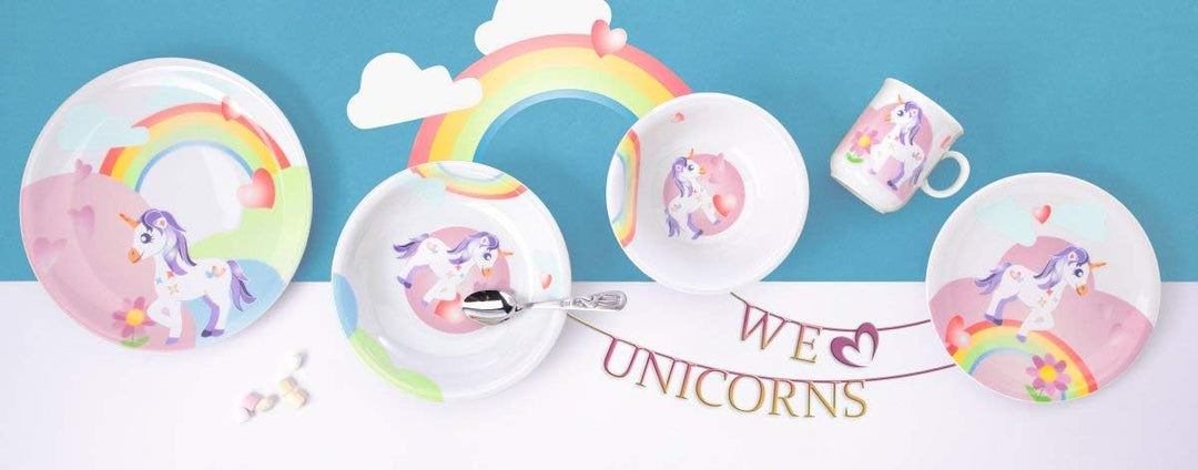 Seltmann Weiden 001.741859 Compact Mein kleines Einhorn Suppenteller Rund, Porzellan, Bunt