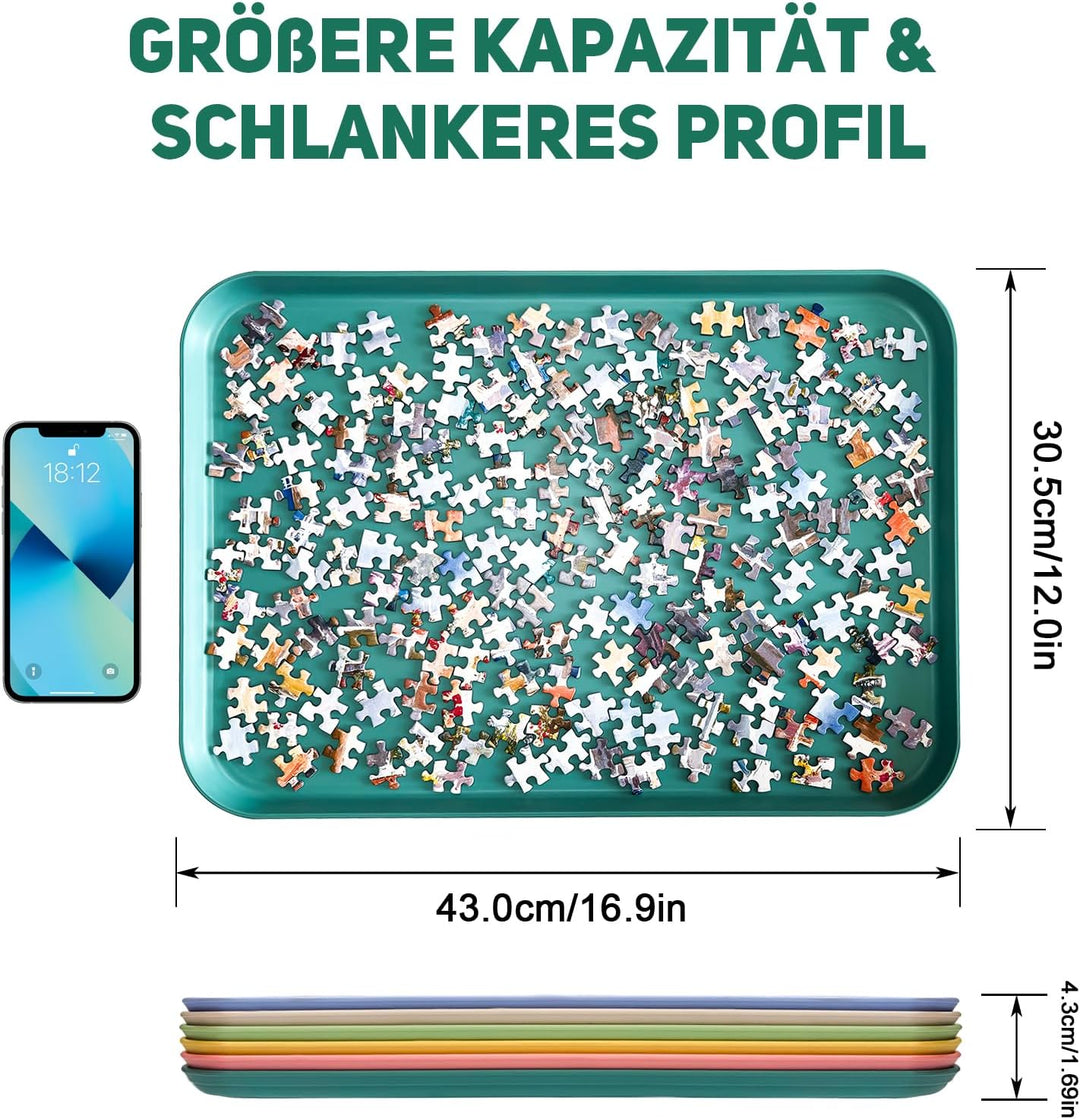 Nariolar 43.0 * 30.5CM Stapelbare Puzzle-Sortierer, 6er-Pack Puzzle Sortierschalen zum Sortieren von