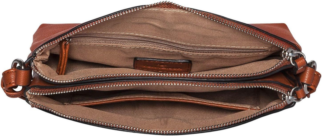 TOM TAILOR Damen Roma Shopper (2er Pack), Cognac
