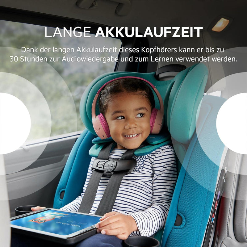 Belkin SoundForm Mini drahtloser Kinder-On-Ear-Kopfhörer mit integriertem Mikrofon zum Online-Lernen