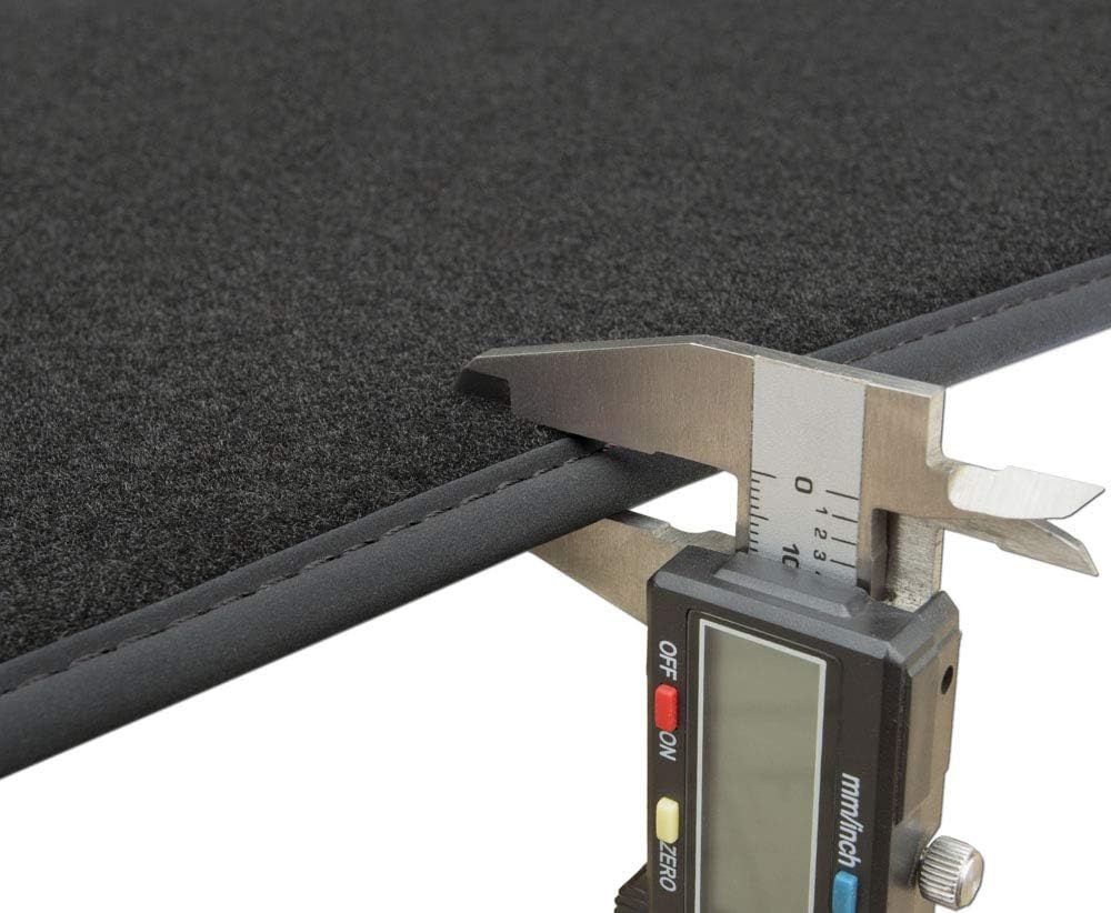 M MOTOS Velours Premium fussmatten Auto kompatibel mit Volkswagen Caddy 2003-2009 - Premium, Matt, S