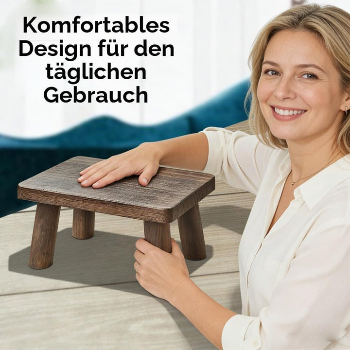 ZIJIREN Holzfusshocker, Couchtischhocker, Schuhtragehocker, Pflanztisch, Schuhwechselhocker, Massivh