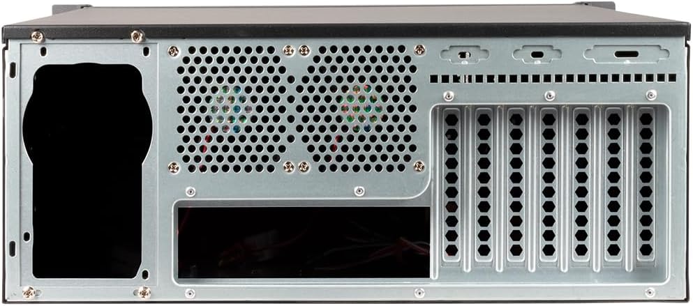 Unykach UK4229 EVO Rack-Gehäuse, Tiefe 480 mm, 2 USB3.0, 1 x 120 mm Lüfter und 2 x 80 mm Lüfter, Sch