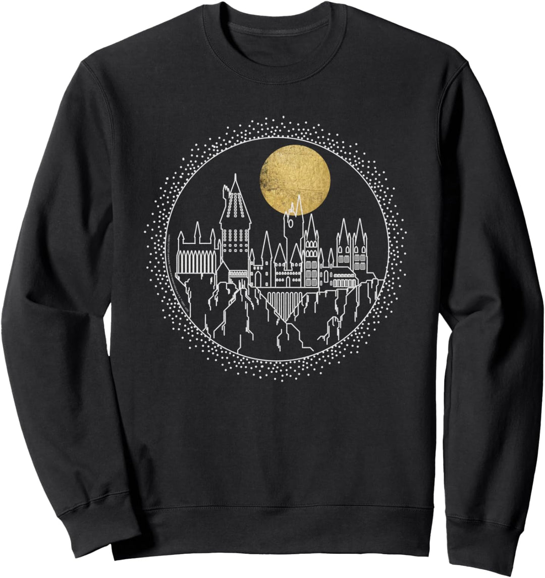 Harry Potter Hogwarts Full Moon Line Art Sweatshirt