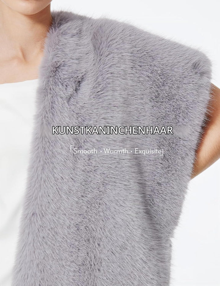 BEAUTELICATE Damen Kunstpelz Stola Schal Warp Brautjacke Kunstfell Brautschal Brautstola für Braut A